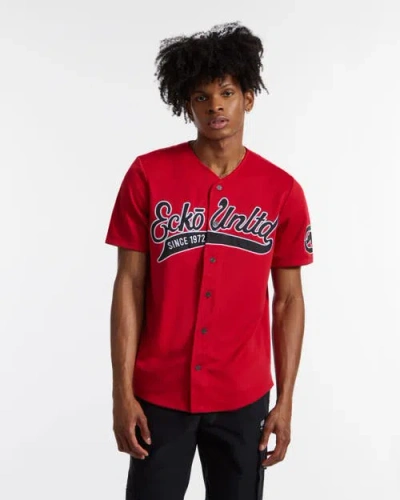 Ecko Unltd . Hit Parade Button Front Top In Red