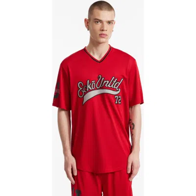 Ecko Unltd . Home Run Birdseye Mesh Tee In Red