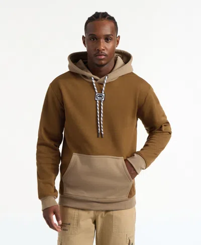 Ecko Unltd Men's Back Stack Pull Over Hoodie In Brown