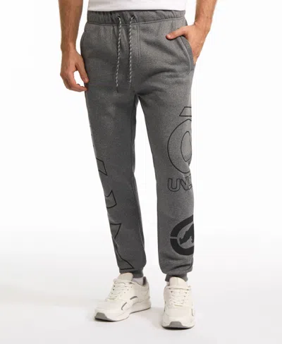 Ecko Unltd Men's Big Print Jogger In Gray Marled