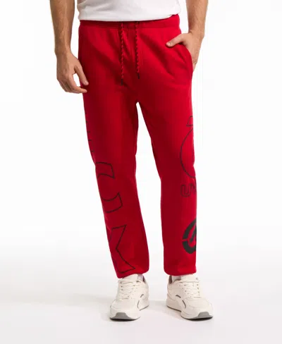 Ecko Unltd Men's Big Print Jogger In True Red