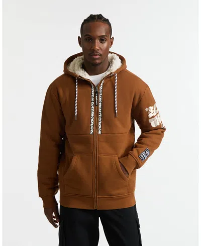 Ecko Unltd Men's Birth Year Sherpa Hoodie In Brown
