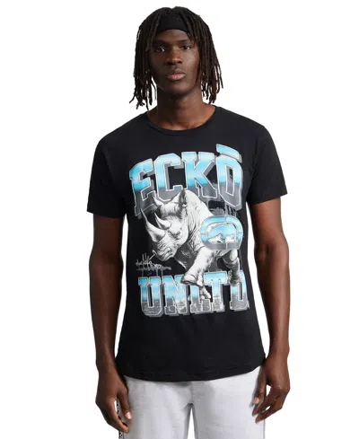 Ecko Unltd Men's Breaking News Crewneck T-shirt In Black