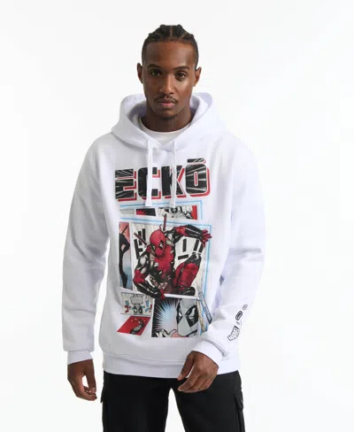 Ecko Unltd Men's Deadpool Art Of Life Super Hoodie In White