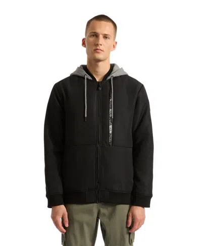 ECKO UNLTD MEN'S DON'T GIVE UP SHERPA VARSITY JACKET