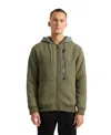 Ecko Unltd Don't Give Up Faux Shearling Varsity Jacket In Olive