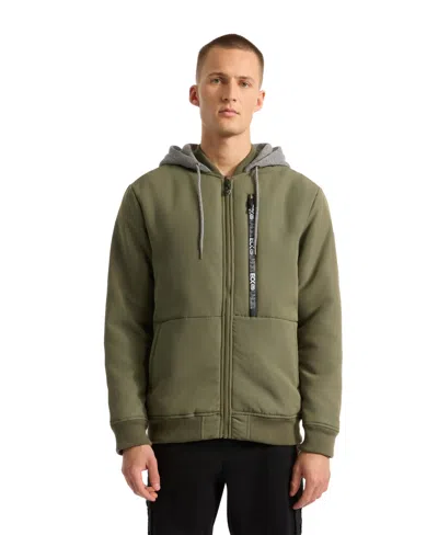 ECKO UNLTD MEN'S DON'T GIVE UP SHERPA VARSITY JACKET