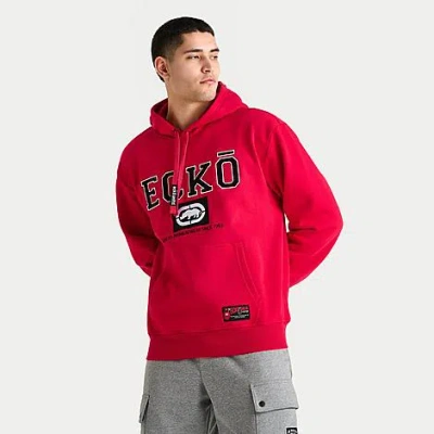 Ecko Unltd Men's Ecko Core Classic Fleece Pullover Hoodie In True Red