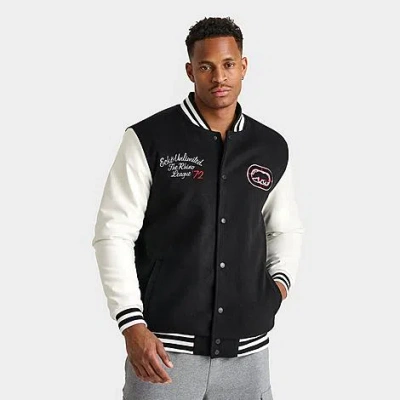 Ecko Unltd Men's Ecko Rhino League Division Varsity Jacket In Black/white