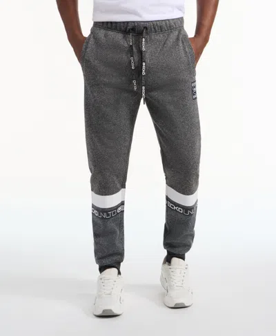 Ecko Unltd Men's Fine Streak Knit Jogger In Black Marled
