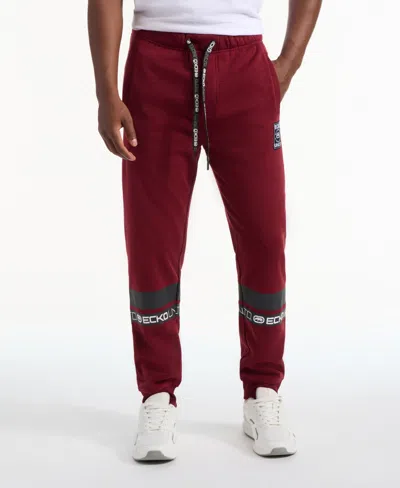 Ecko Unltd Men's Fine Streak Knit Jogger In Red Marled