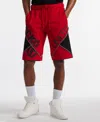 Ecko Unltd Indented Fleece Short In Red
