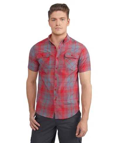 Ecko Unltd Men's Marled Solid Work Short Sleeve Woven Shirt