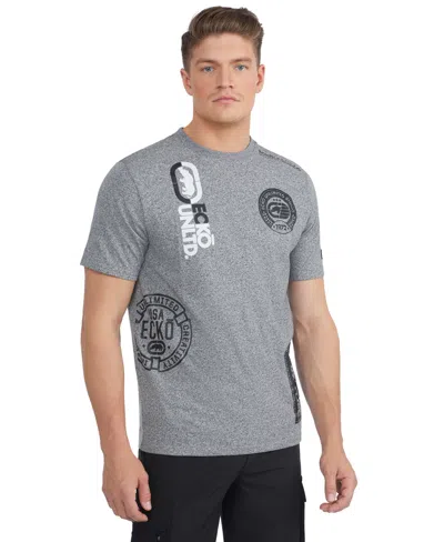 ECKO UNLTD MEN'S PATCHED UP VARSITY SHORT SLEEVE KNIT T-SHIRT