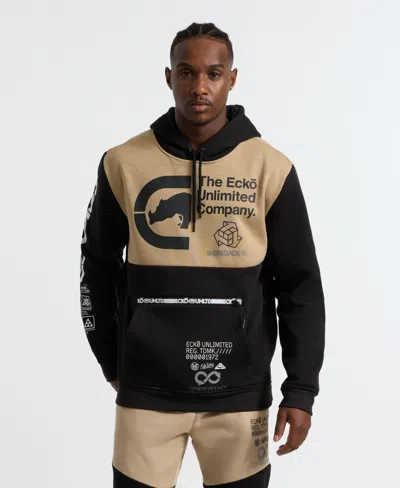 Ecko Unltd Men's Prosperous Hoodie In Black,taupe