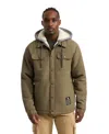 Ecko Unltd Quietly Standing Out Faux Shearling Lined Jacket In Olive
