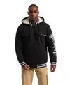 Ecko Unltd Men's Renown Sherpa Varsity Jacket In Black