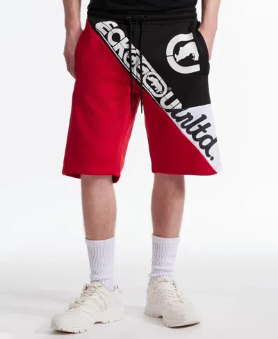 Ecko Unltd Men's Scattered Fleece Regular Fit Shorts In Multi