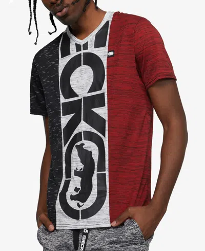 ECKO UNLTD MEN'S SHORT SLEEVE CENTER REP V-NECK T-SHIRT