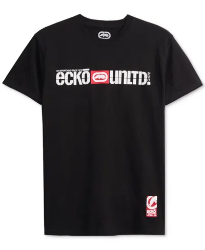 Ecko Unltd Men's Signature Crewneck Logo T-shirt In Black