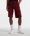 Ecko Unltd Men's Four Square Fleece Shorts In Burgundy