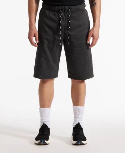 Ecko Unltd Men's Stitched Pockets Fleece Shorts In Black