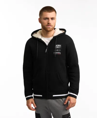 Ecko Unltd Men's Unique Sherpa Hoodie In Black