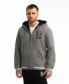 Ecko Unltd Men's Unique Sherpa Hoodie In Gray Marled