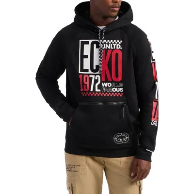 Ecko Unltd Mens Hooded Polyester Hoodie In Black