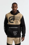 Ecko Unltd . Prosperous Zip-up Hoodie In Black/taupe