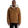 Ecko Unltd Quietly Standing Out Faux Shearling Lined Jacket In Sepia