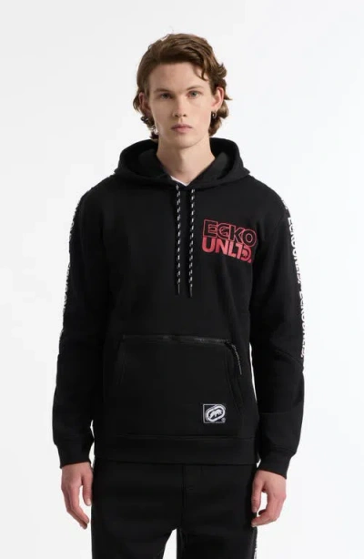 Ecko Unltd . Stacked Up Hoodie In Black
