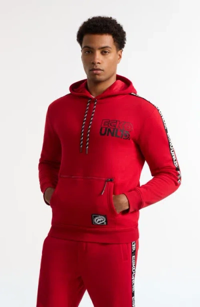 Ecko Unltd . Stacked Up Hoodie In True Red