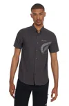 Ecko Unltd Stamp Short Sleeve Woven Shirt In Gray
