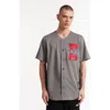 Ecko Unltd . The Dinger Button Front Top In Marled Grey