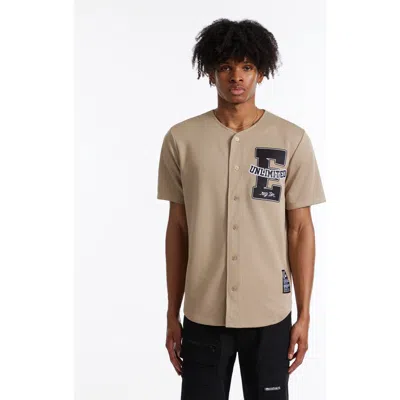 Ecko Unltd . The Dinger Button Front Top In Taupe