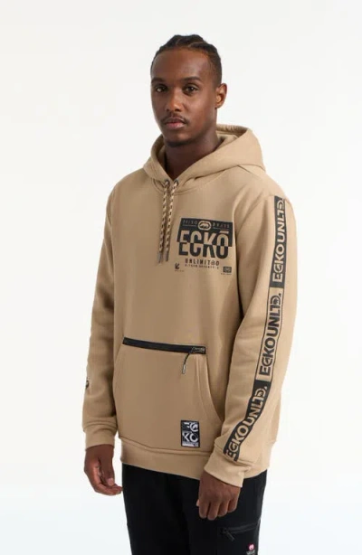 Ecko Unltd . Truss Zip Hoodie In Taupe