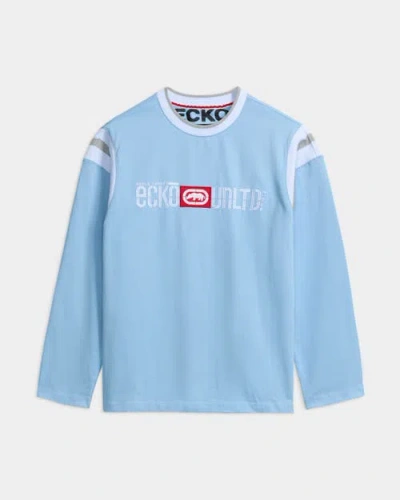 Ecko World Famous Long Sleeve Shirt In Blue