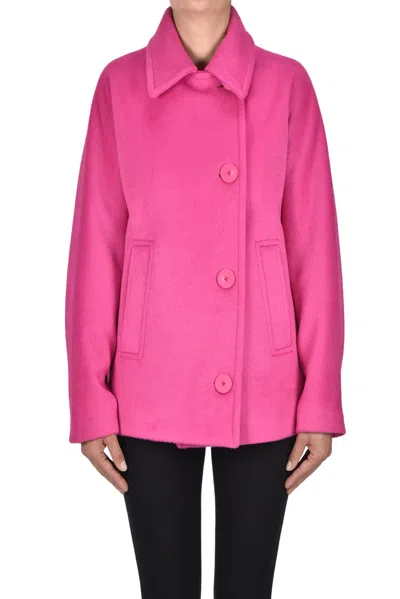 Éclà Flared Cloth Jacket In Pink