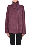 Éclà Herringbone Jacket In Burgundy