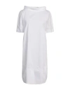 Éclà Woman Midi Dress White Size 12 Cotton, Nylon, Elastane In White