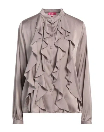 Éclà Woman Shirt Taupe Size 8 Polyester, Elastane