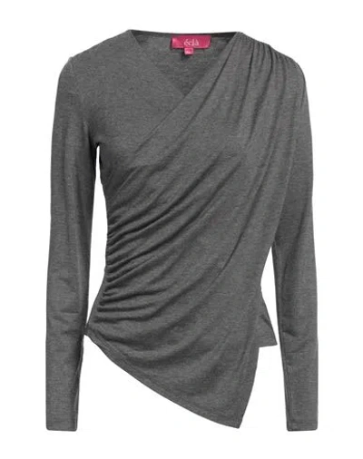 Éclà Woman T-shirt Grey Size 8 Viscose, Elastane