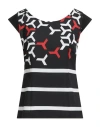 Éclà Woman Top Black Size 12 Polyester, Elastane In Black
