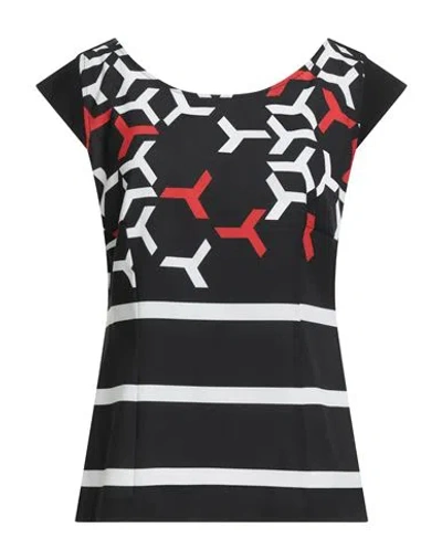 Éclà Woman Top Black Size 12 Polyester, Elastane