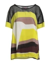 Éclà Woman Top Lime Green Size 14 Polyester In Multi
