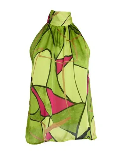 Éclà Woman Top Lime Green Size 8 Polyester