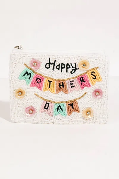 Eclai Happy Mothers Day Coin Bag In White