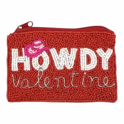 Eclai Howdy Valentine Coin Bag In Red