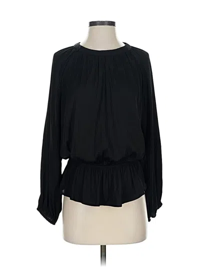 Pre-owned Eclair Long Sleeve Blouse In Black
